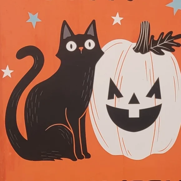 Halloween Cat Pumpkin Sign - Picture 3 of 4